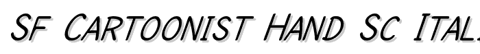 SF Cartoonist Hand SC Italic font